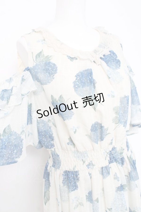 画像4: axes femme / 紫陽花柄ロングワンピース F 生成り Y-26-02-17-079-AX-OP-SZ-ZS (4)