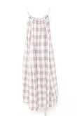 画像2: axes femme / ブロックチェック柄キャミワンピース F ベージュ Y-26-02-17-080-AX-OP-SZ-ZY (2)