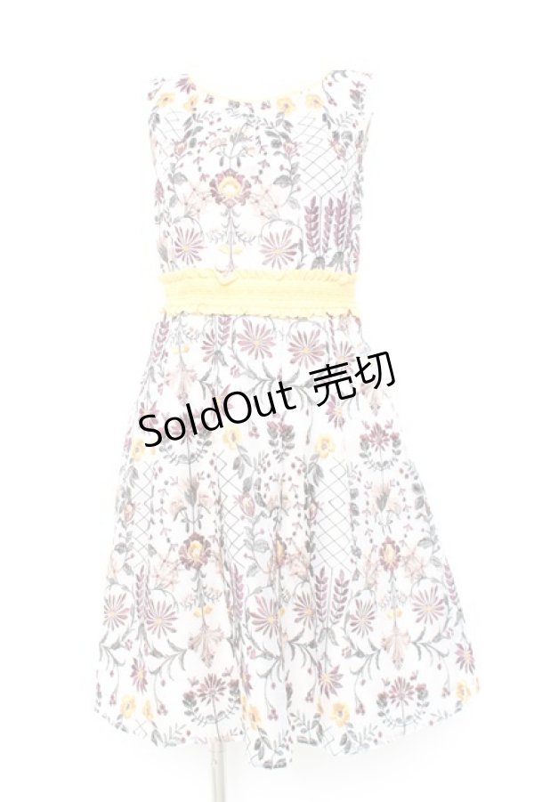 画像1: axes femme NOSTALGIE / 総刺繍オーガンジーワンピース M キナリ Y-26-02-17-081-AX-OP-SZ-ZS (1)