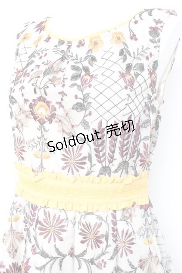 画像3: axes femme NOSTALGIE / 総刺繍オーガンジーワンピース M キナリ Y-26-02-17-081-AX-OP-SZ-ZS (3)