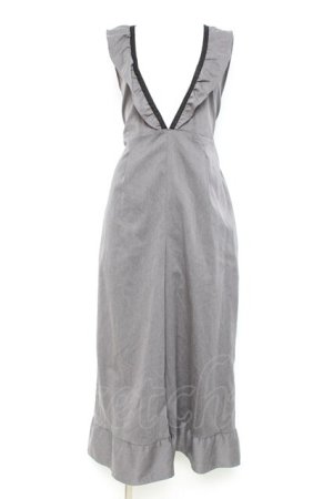 画像: axes femme / Vフリルサロペット M グレー Y-26-02-17-082-AX-PA-SZ-ZY