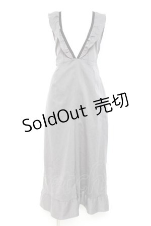 画像: axes femme / Vフリルサロペット M グレー Y-26-02-17-082-AX-PA-SZ-ZY