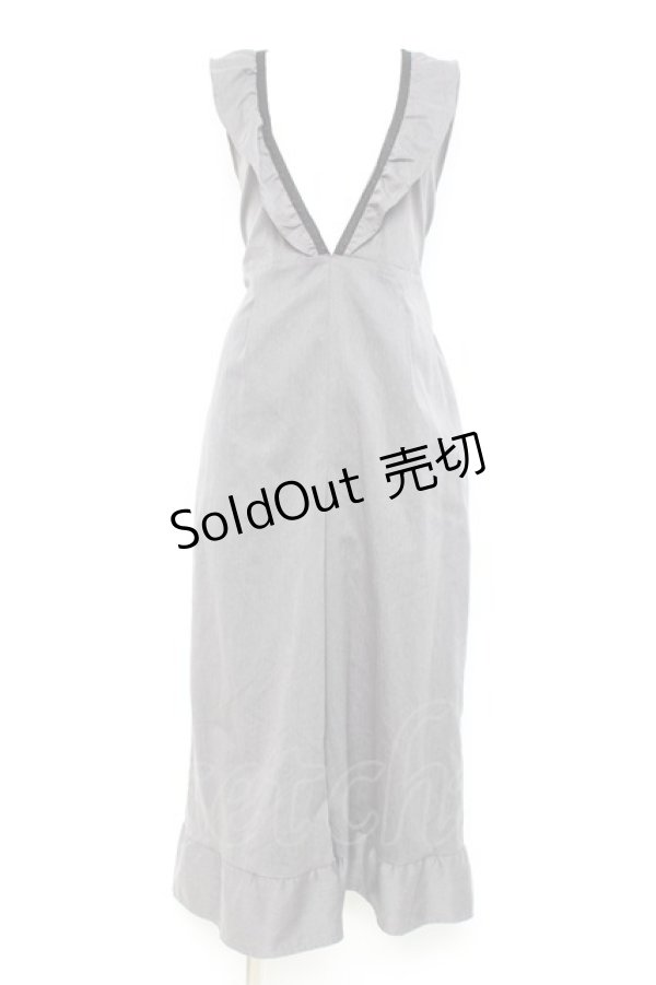 画像1: axes femme / Vフリルサロペット M グレー Y-26-02-17-082-AX-PA-SZ-ZY (1)