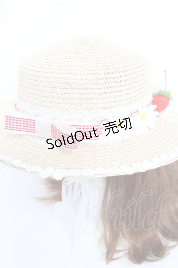 画像5: LOLITAその他 / いちごとマーガレットの麦わら帽子  ベージュ Y-26-02-17-009-LO-AC-SZ-ZY (5)
