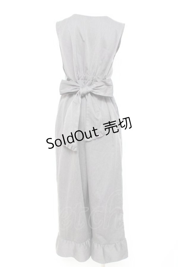 画像2: axes femme / Vフリルサロペット M グレー Y-26-02-17-082-AX-PA-SZ-ZY (2)