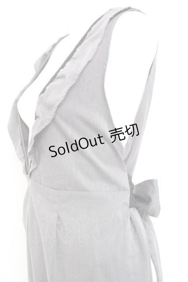 画像3: axes femme / Vフリルサロペット M グレー Y-26-02-17-082-AX-PA-SZ-ZY (3)