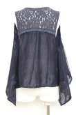 画像3: axes femme / レースベストＸチュールジレ F 紺 Y-26-02-17-084-AX-TO-SZ-ZY (3)