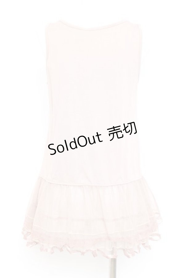 画像2: axes femme / 裾チュールタンクトップ M アワピンク Y-26-02-17-085-AX-TO-SZ-ZY (2)