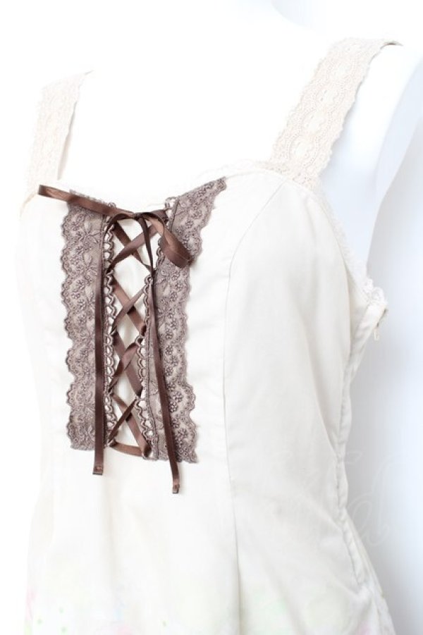 画像3: axes femme / 裾グラデ花柄ワンピース M ベージュ Y-26-02-17-086-AX-OP-SZ-ZY (3)