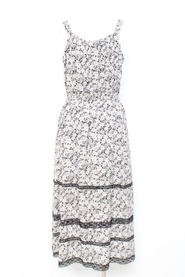 画像2: axes femme / 小花柄キャミワンピース M 黒 Y-26-02-17-087-AX-OP-SZ-ZY (2)