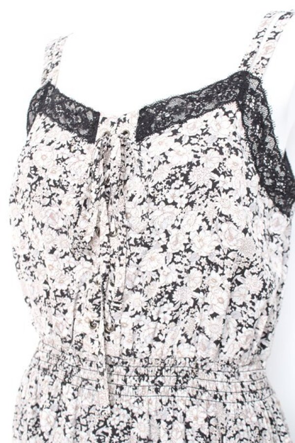 画像3: axes femme / 小花柄キャミワンピース M 黒 Y-26-02-17-087-AX-OP-SZ-ZY (3)