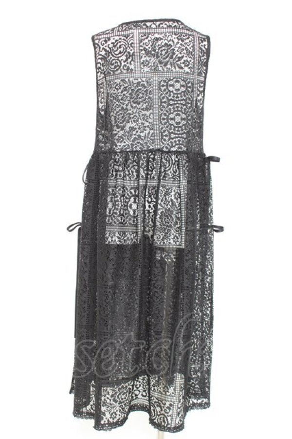 画像3: axes femme / サイドリボン総レースジレ F 黒 Y-26-02-17-088-AX-OP-SZ-ZY (3)