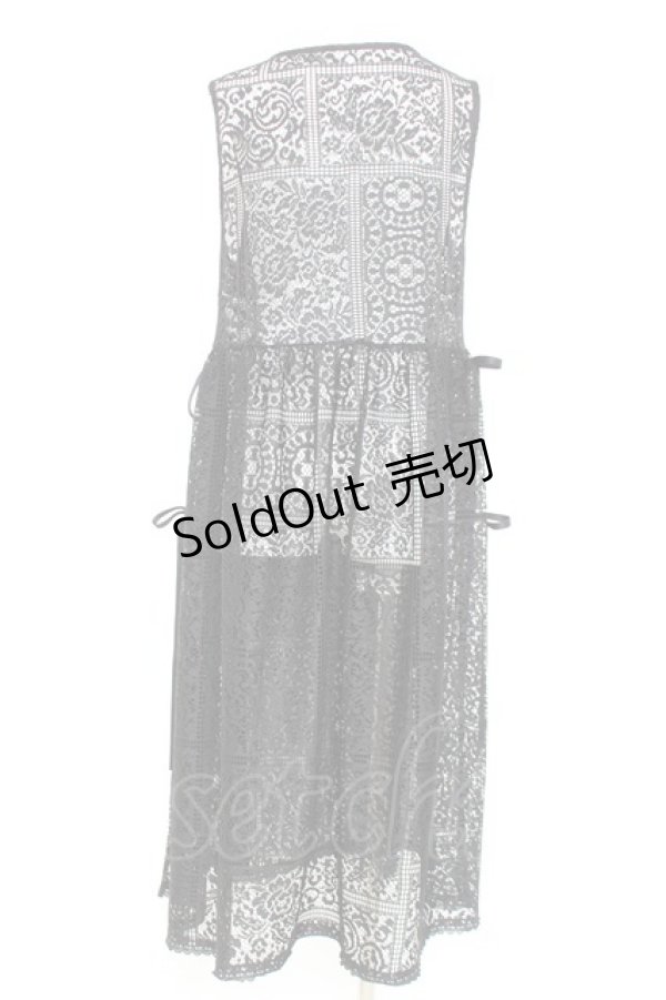 画像3: axes femme / サイドリボン総レースジレ F 黒 Y-26-02-17-088-AX-OP-SZ-ZY (3)