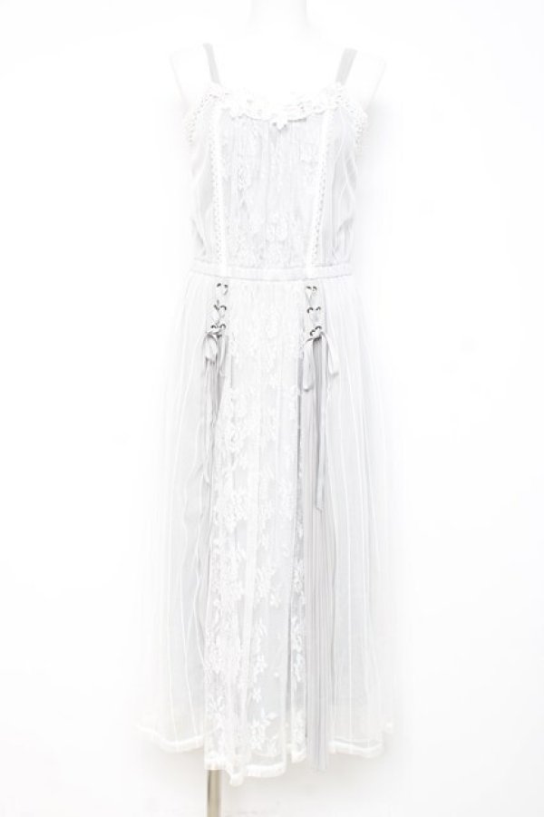 画像1: axes femme / レース×チュールキャミワンピース M グレー Y-26-02-17-090-AX-OP-SZ-ZY (1)