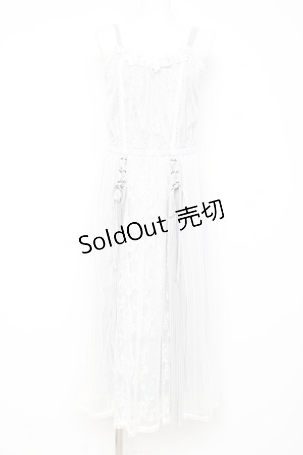 画像1: axes femme / レース×チュールキャミワンピース M グレー Y-26-02-17-090-AX-OP-SZ-ZY (1)