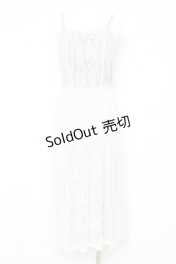 画像2: axes femme / レース×チュールキャミワンピース M グレー Y-26-02-17-090-AX-OP-SZ-ZY (2)