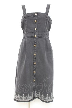 画像: axes femme / 前ボタンワンピース M 黒 Y-26-02-17-092-AX-OP-SZ-ZY