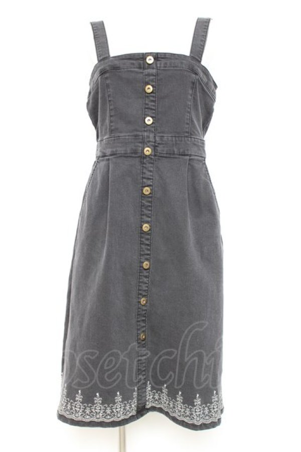 画像1: axes femme / 前ボタンワンピース M 黒 Y-26-02-17-092-AX-OP-SZ-ZY (1)