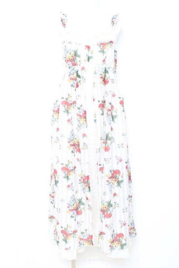 画像1: axes femme / フルーツ柄キャミワンピース M オフ Y-26-02-17-095-AX-OP-SZ-ZY (1)