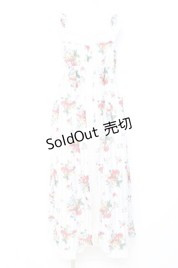 画像1: axes femme / フルーツ柄キャミワンピース M オフ Y-26-02-17-095-AX-OP-SZ-ZY (1)