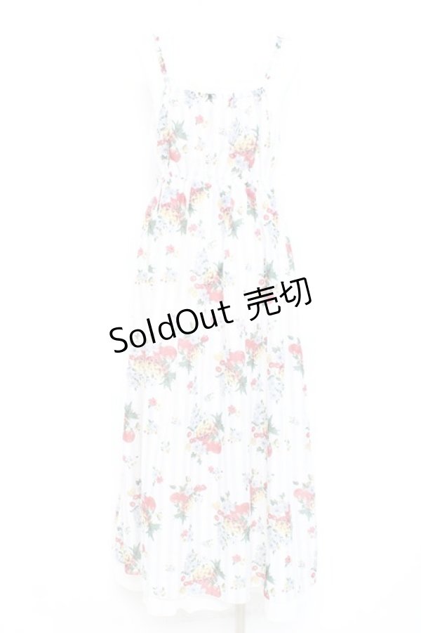 画像2: axes femme / フルーツ柄キャミワンピース M オフ Y-26-02-17-095-AX-OP-SZ-ZY (2)