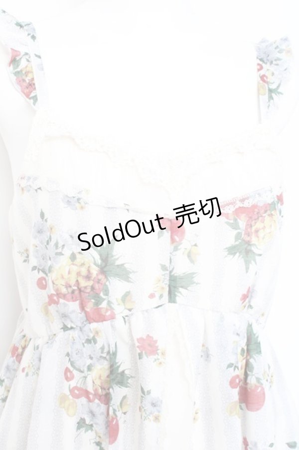 画像3: axes femme / フルーツ柄キャミワンピース M オフ Y-26-02-17-095-AX-OP-SZ-ZY (3)