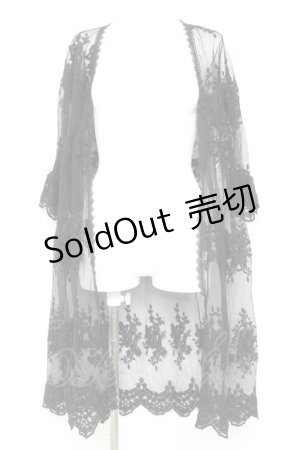 画像: axes femme / レースロングガウン F 黒 Y-26-02-17-096-AX-TO-SZ-ZY