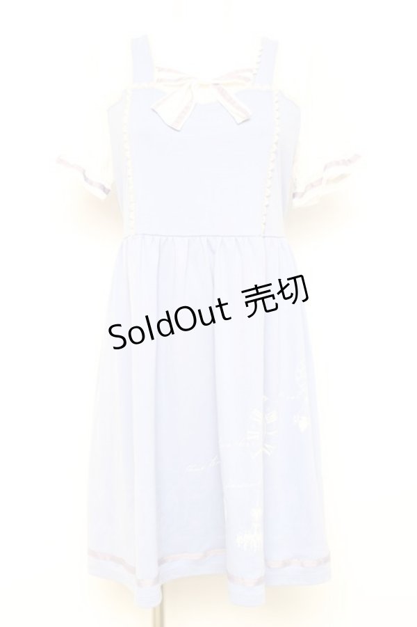 画像1: axes femme / 時計プリントカットワンピース M ラベンダー Y-26-02-17-097-AX-OP-SZ-ZY (1)