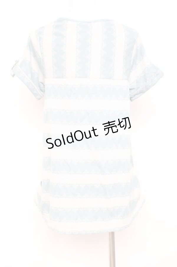 画像2: axes femme / 裏毛JQボーダーチュニック M グリーン Y-26-02-17-100-AX-OP-SZ-ZY (2)