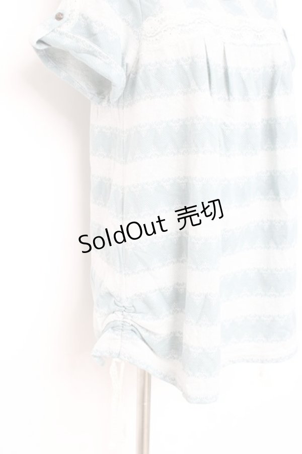 画像3: axes femme / 裏毛JQボーダーチュニック M グリーン Y-26-02-17-100-AX-OP-SZ-ZY (3)