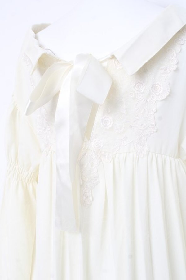 画像3: axes femme / シフォンロングシャツ  生成り Y-26-02-17-102-AX-TO-SZ-ZY (3)