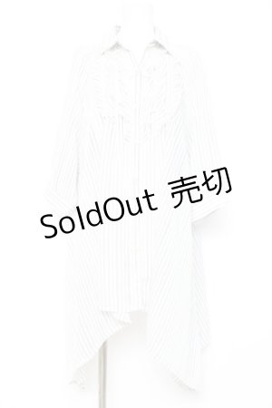 画像: axes femme / ストライプシアーシャツ  白 Y-26-02-17-106-AX-BL-SZ-ZI