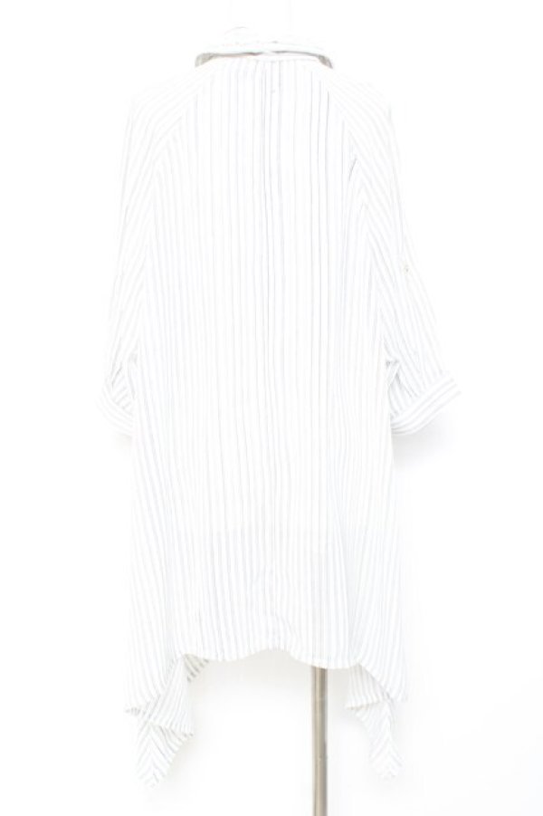 画像2: axes femme / ストライプシアーシャツ  白 Y-26-02-17-106-AX-BL-SZ-ZY (2)