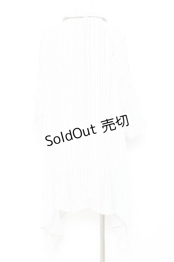 画像2: axes femme / ストライプシアーシャツ  白 Y-26-02-17-106-AX-BL-SZ-ZI (2)