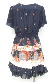 画像2: axes femme / レース×バラPTチュニック M 紺 Y-26-02-17-110-AX-OP-SZ-ZY (2)