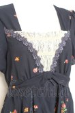画像3: axes femme / レース×バラPTチュニック M 紺 Y-26-02-17-110-AX-OP-SZ-ZY (3)