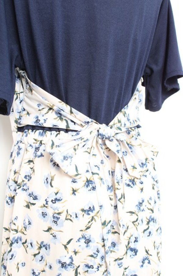 画像3: axes femme / ビスチェ風ドッキングワンピース M 紺 Y-26-02-17-112-AX-OP-SZ-ZY (3)