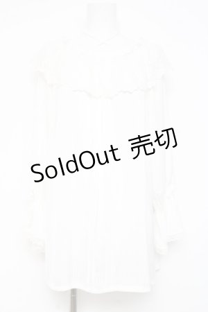 画像: axes femme / フリルブラウス F 白 Y-26-02-17-115-AX-BL-SZ-ZI