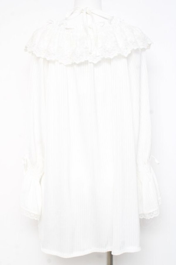画像2: axes femme / フリルブラウス F 白 Y-26-02-17-115-AX-BL-SZ-ZY (2)