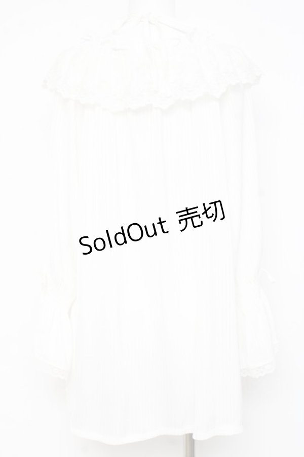 画像2: axes femme / フリルブラウス F 白 Y-26-02-17-115-AX-BL-SZ-ZI (2)