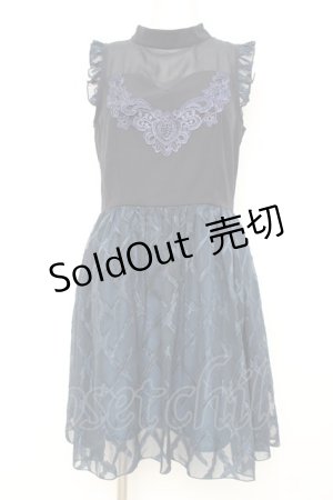 画像: axes femme POETIQUE / シアーチェックフリルワンピース M コン Y-26-02-17-119-AX-OP-SZ-ZY