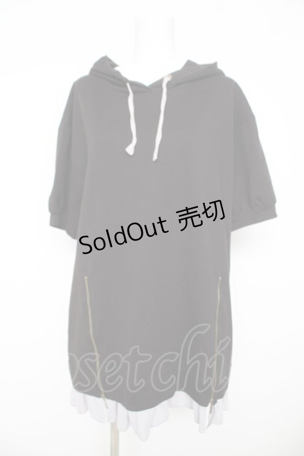 画像1: axes femme POETIQUE / パーカーワンピース M 黒 Y-26-02-17-123-AX-OP-SZ-ZS (1)