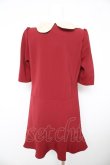 画像2: axes femme prcmium / レース襟ミニ丈ワンピース S ワイン Y-26-02-17-124-LO-OP-SZ-ZY (2)