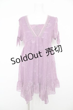 画像: axes femme / 星座シフォンチュニック  パープル Y-26-02-17-127-AX-OP-SZ-ZY