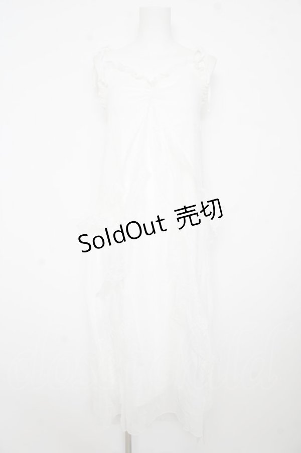 画像1: axes femme / バラモチーフキャミワンピース F 白 Y-26-02-17-128-AX-OP-SZ-ZY (1)