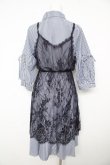 画像2: axes femme / レースキャミ付きシャツワンピース M 紺 Y-26-02-17-137-AX-OP-SZ-ZY (2)