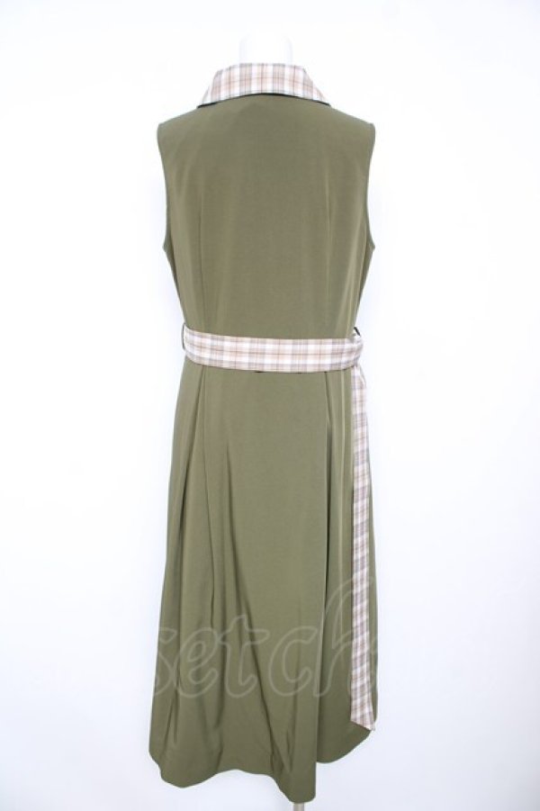 画像4: axes femme POETIQUE / 2WAYバイカラーコート M グリーン Y-26-02-17-138-AX-CO-SZ-ZY (4)