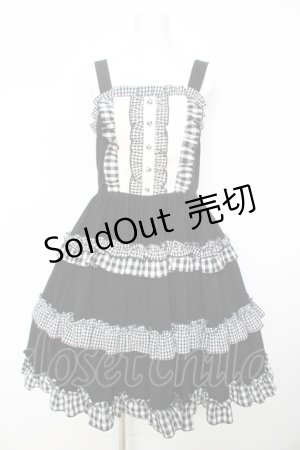 画像: axes femme kawaii / カントリーチェックジャンスカ M 黒 Y-26-02-17-148-AX-OP-SZ-ZY