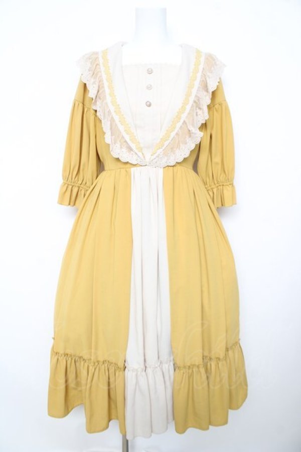 画像1: axes femme kawaii / マリアンヌワンピース M イエロー Y-26-02-17-155-AX-OP-SZ-ZY (1)