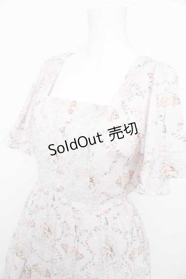 画像3: axes femme / レーヌローズ柄ワンピース M ピンク Y-26-02-17-158-AX-OP-SZ-ZY (3)